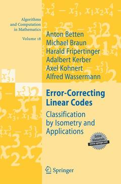 Couverture de l’ouvrage Error-Correcting Linear Codes