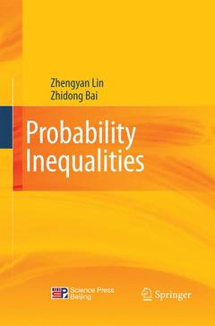 Couverture de l’ouvrage Probability Inequalities