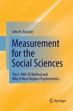 Couverture de l’ouvrage Measurement for the Social Sciences