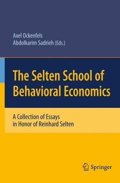 Cover of the book The Selten School of Behavioral Economics