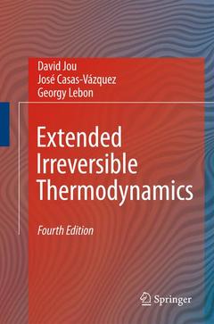 Couverture de l’ouvrage Extended Irreversible Thermodynamics