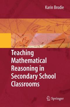 Couverture de l’ouvrage Teaching Mathematical Reasoning in Secondary School Classrooms
