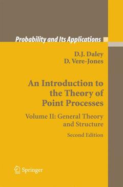 Couverture de l’ouvrage An Introduction to the Theory of Point Processes