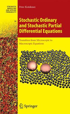 Couverture de l’ouvrage Stochastic Ordinary and Stochastic Partial Differential Equations