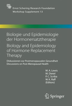 Couverture de l’ouvrage Biologie und Epidemiologie der Hormonersatztherapie - Biology and Epidemiology of Hormone Replacement Therapy