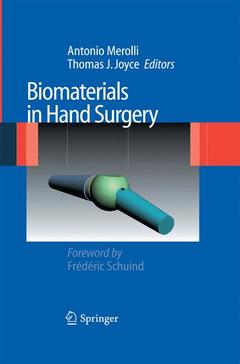Couverture de l’ouvrage Biomaterials in Hand Surgery