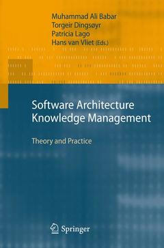 Cover of the book Software Architecture Knowledge Management
