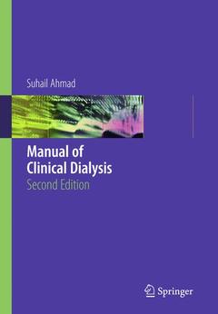 Couverture de l’ouvrage Manual of Clinical Dialysis