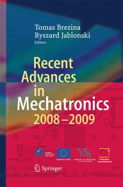 Couverture de l’ouvrage Recent Advances in Mechatronics