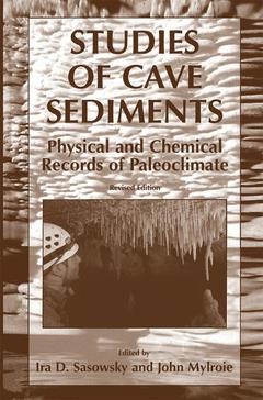 Cover of the book Studies of Cave Sediments