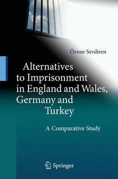 Couverture de l’ouvrage Alternatives to Imprisonment in England and Wales, Germany and Turkey