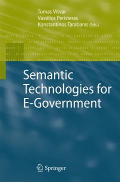 Couverture de l’ouvrage Semantic Technologies for E-Government