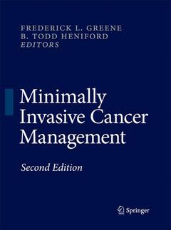 Couverture de l’ouvrage Minimally Invasive Cancer Management