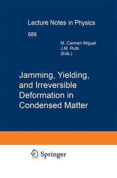 Couverture de l’ouvrage Jamming, Yielding, and Irreversible Deformation in Condensed Matter