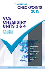 Couverture de l’ouvrage Cambridge Checkpoints VCE Chemistry Units 3 and 4 2015