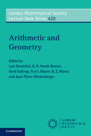 Couverture de l’ouvrage Arithmetic and Geometry