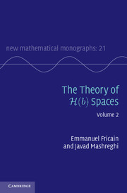 Couverture de l’ouvrage The Theory of H(b) Spaces: Volume 2