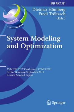 Couverture de l’ouvrage System Modeling and Optimization