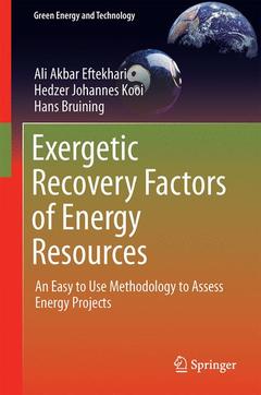 Couverture de l’ouvrage Exergetic Recovery Factors of Energy Resources