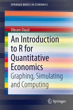 Cover of the book An Introduction to R for Quantitative Economics