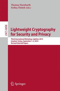 Cover of the book Lightweight Cryptography for Security and Privacy