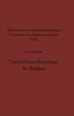 Couverture de l’ouvrage Unternehmensforschung im Bergbau