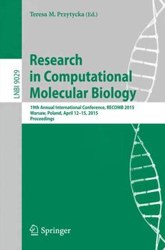 Couverture de l’ouvrage Research in Computational Molecular Biology