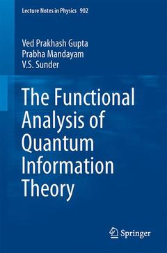 Couverture de l’ouvrage The Functional Analysis of Quantum Information Theory