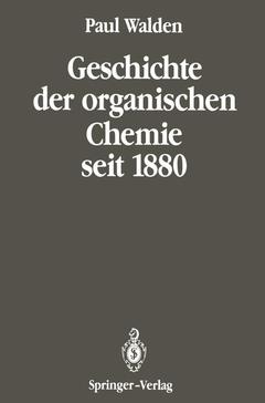 Couverture de l’ouvrage Geschichte der organischen Chemie seit 1880