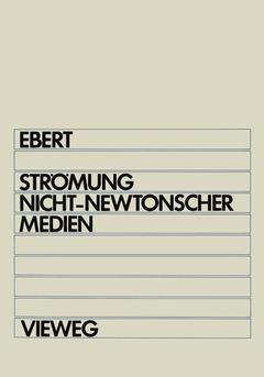 Couverture de l’ouvrage Strömung nicht-newtonscher Medien