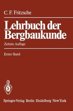 Cover of the book Lehrbuch der Bergbaukunde