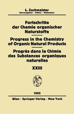 Couverture de l’ouvrage Fortschritte der Chemie Organischer Naturstoffe / Progress in the Chemistry of Organic Natural Products / Progrès dans la Chimie des Substances Organiques Naturelles