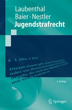 Couverture de l’ouvrage Jugendstrafrecht