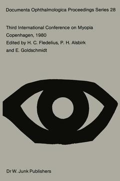 Couverture de l’ouvrage Third International Conference on Myopia Copenhagen, August 24–27, 1980