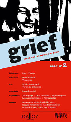 Cover of the book Grief. Revue sur les mondes du droit - N° 2 2015