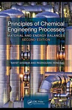 Couverture de l’ouvrage Principles of Chemical Engineering Processes