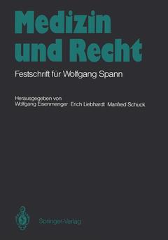 Cover of the book Medizin und Recht