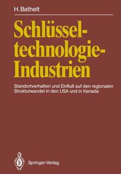 Cover of the book Schlüsseltechnologie-Industrien