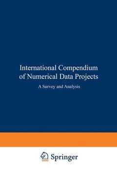 Couverture de l’ouvrage International Compendium of Numerical Data Projects