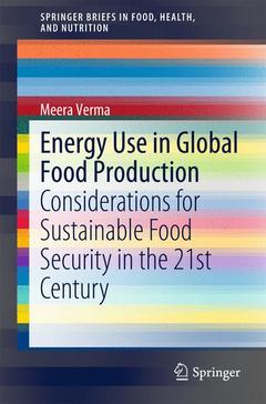Cover of the book Energy Use in Global Food Production