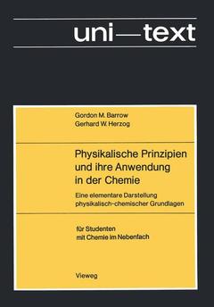 Couverture de l’ouvrage Physikalische Prinzipien und ihre Anwendung in der Chemie