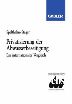 Couverture de l’ouvrage Privatisierung der Abwasserbeseitigung