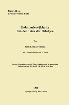 Couverture de l’ouvrage Holothurien-Sklerite aus der Trias der Ostalpen