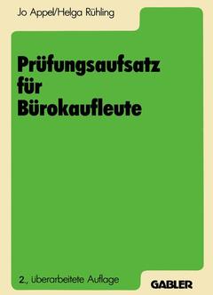 Couverture de l’ouvrage Prüfungsaufsatz für Bürokaufleute