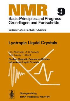 Couverture de l’ouvrage Nuclear Magnetic Resonance Studies in Lyotropic Liquid Crystals
