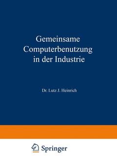 Cover of the book Gemeinsame Computerbenutzung in der Industrie
