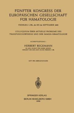 Couverture de l’ouvrage Fünfter Kongress der Europäischen Gesellschaft für Hämatologie