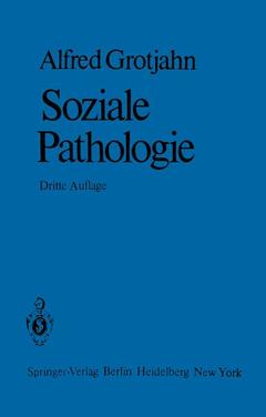 Couverture de l’ouvrage Soziale Pathologie