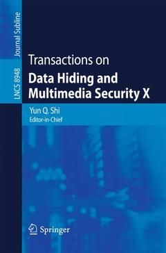 Couverture de l’ouvrage Transactions on Data Hiding and Multimedia Security X