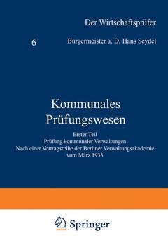 Couverture de l’ouvrage Kommunales Prüfungswesen